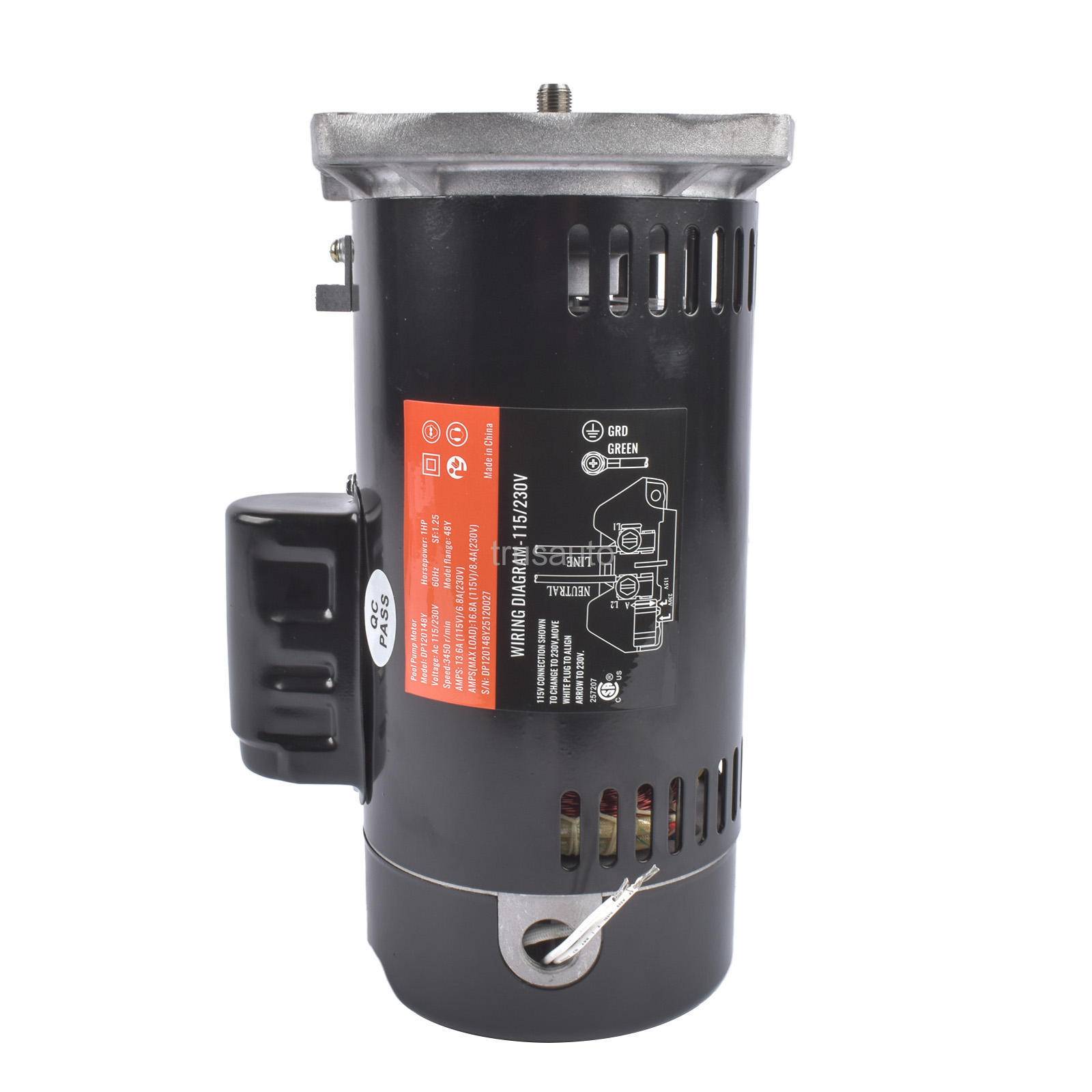 USQ1102, 115/230 Volts, 15/7.5 Amps, 48Y Frame, 3450 RPM/60 HZ