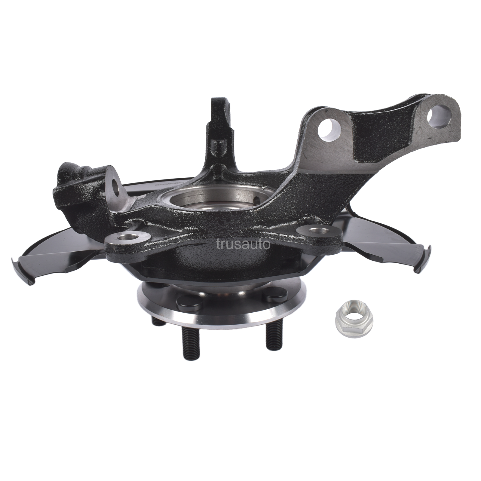 44300SJCA01, 44600SJC305, 45255SJCA00, Steering Knuckle, 51216SJCA01, 686371, 686-371, Front Driver Steering Knuckle + Hub Bearing Assembly, For Honda Ridgeline 2006-2014