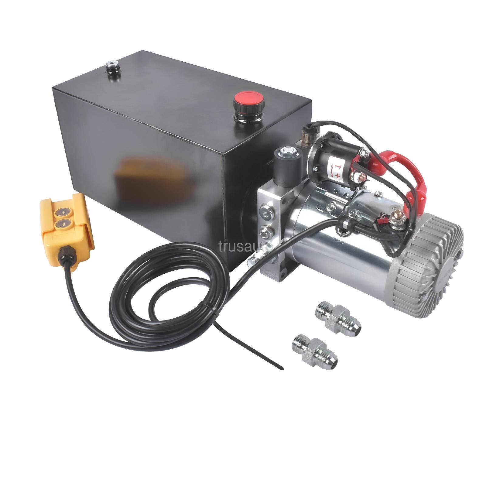 Car Lift Hydraulic Power Unit, Hydraulic Power Uni, Double Acting Hydraulic Pump, Electric Hydraulic Pump, Hydraulic Pump, 10 Quart, Single Acting, Hydraulic Pump DC 12V