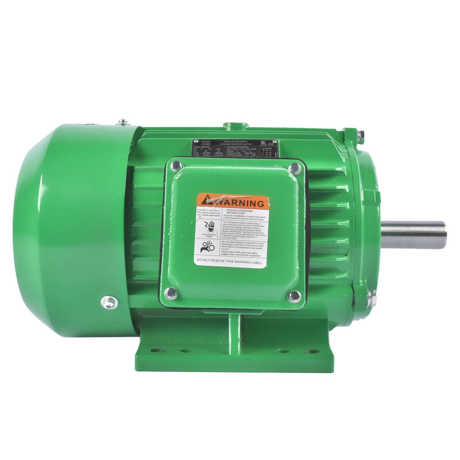5 HP 3 Phase Electric Motor 3600 RPM 184T Frame TEFC 230/460 Volt Severe Duty