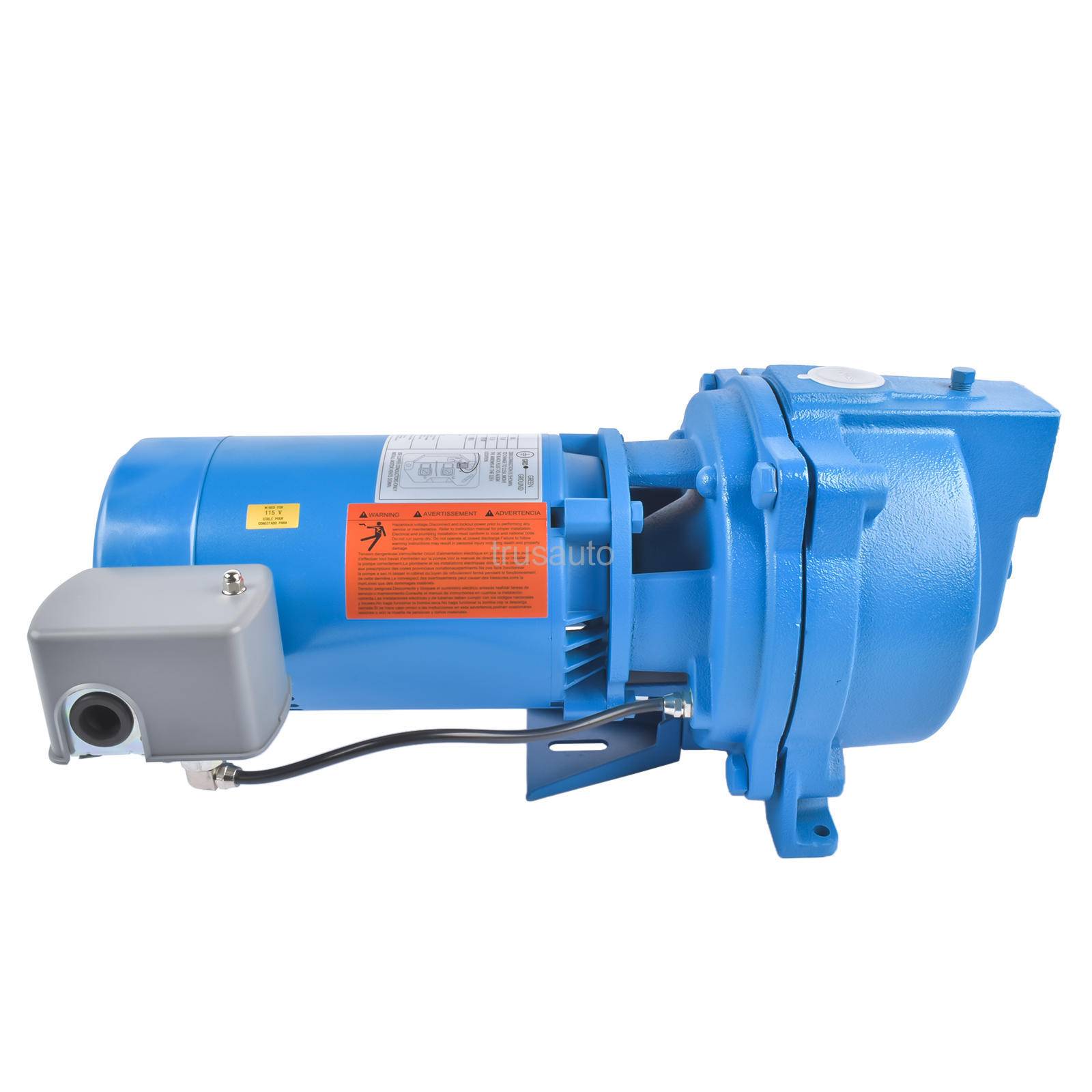 Water Well Jet Pump, Shallow Water Well Jet Pump, 1/2 HP 115/230V, J5S