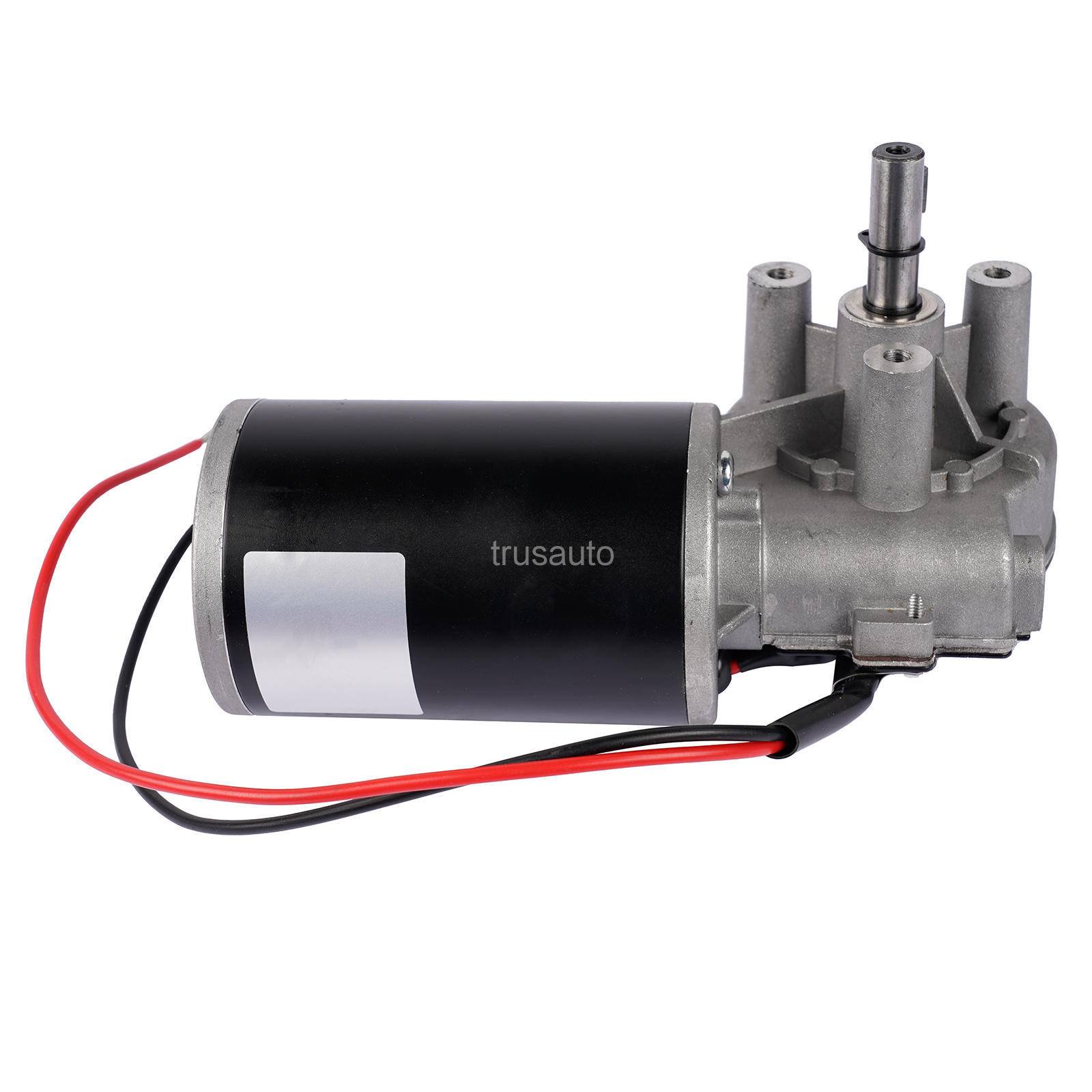 Easy adaptation to application by 10mm groove shaft, 24V DC motor gear motor, 45W gate drive window grill motor, Smooth universal DC worm gear motor, High torque and low losses