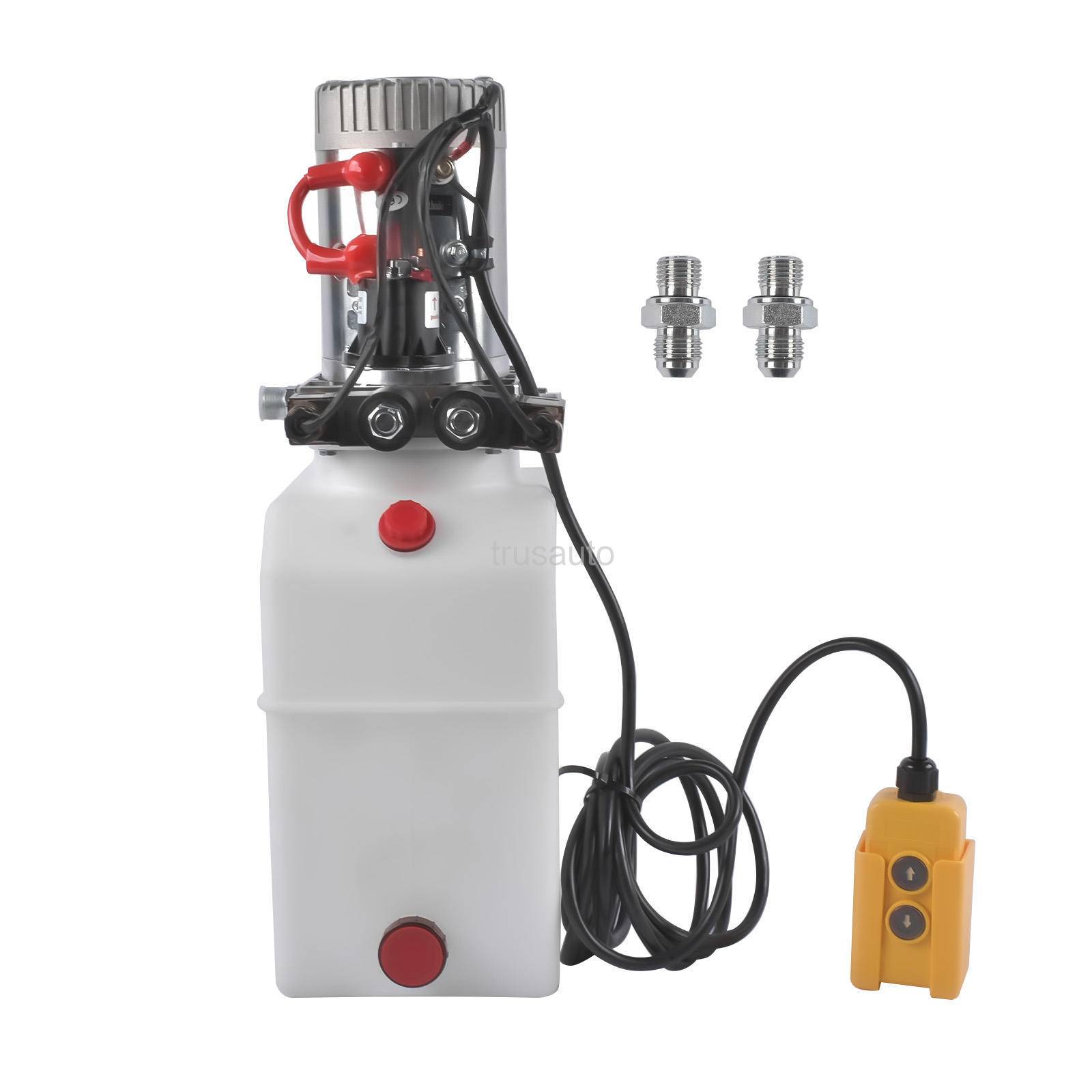 Car Lift Hydraulic Power Unit, Hydraulic Power Uni, Double Acting Hydraulic Pump, Electric Hydraulic Pump, Hydraulic Pump, 6 Quart, Double Acting, Hydraulic Pump DC 12V