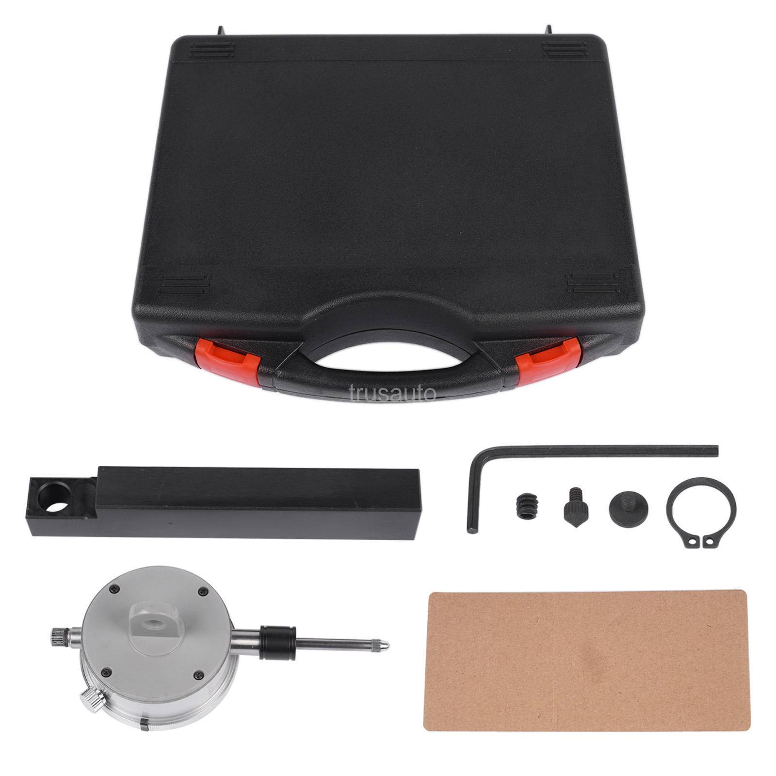 Dial Indicator, Base, Flat Contact, Pointed Contact, a Hex Wrench, Portable Carrying Case