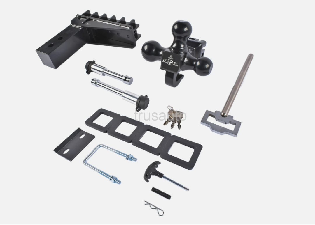 Trailer Hitch, Tri-Ball (1-7/8" x 2" x 2-5/16") Drop Hitch, 2.5'' Receiver, 6'' Drop Hitch, 18500 LBS GTW