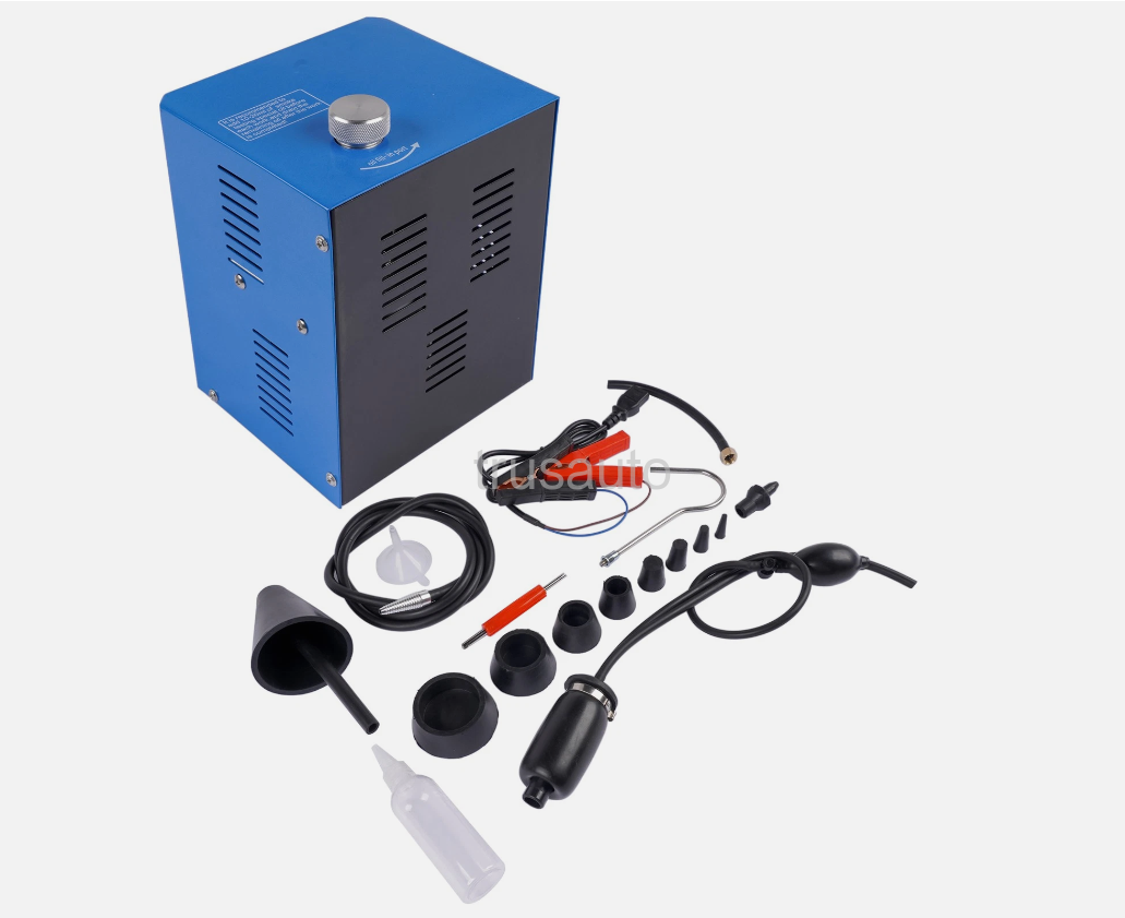 Smoke Machine Built-in Air Compressor, Smoke Leak Detector, Diagnostic Leak Tester Tools, Leak Testing, for Pipe System Leak Testing, 12V Air Mode and Smoke Mode, for Cooling/EGR/Exhaust System Leaks