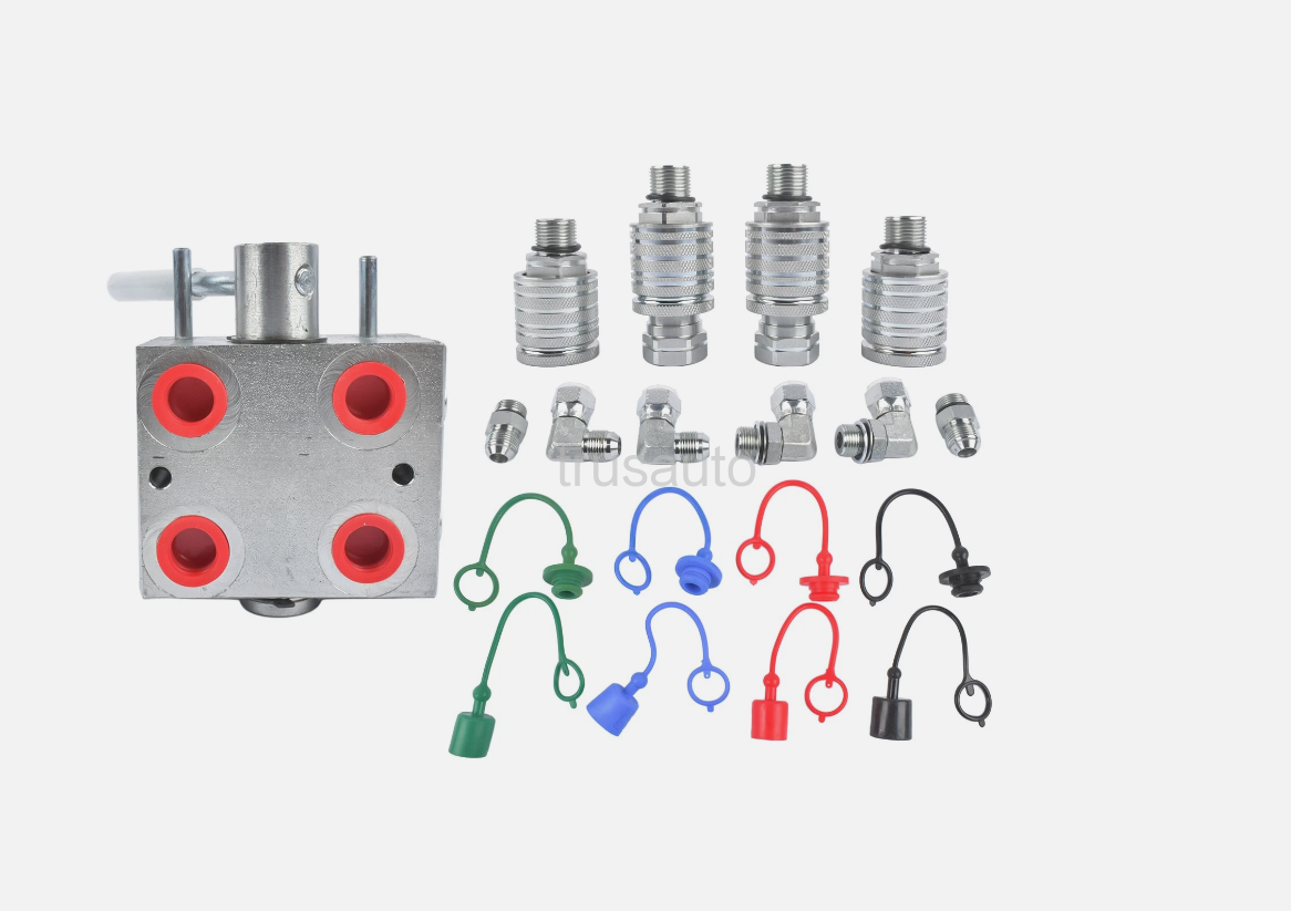 Expand Your Hydraulic Control with Ease, Hydraulic Multiplier Valve Kit, Rocker Switch, Quick-Connect Couplers & Fittings, Hydraulic Multiplier SCV Splitter Diverter Valve