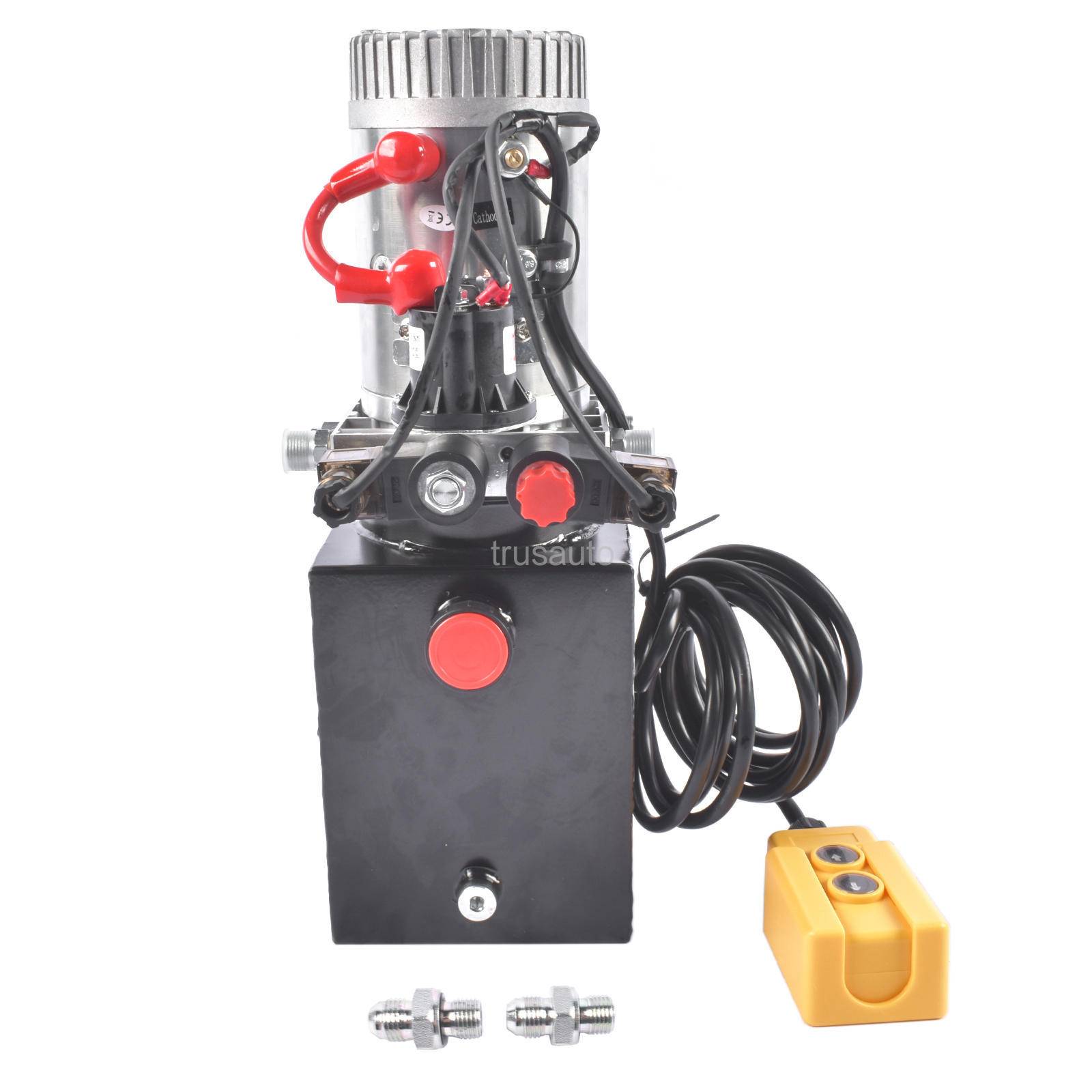 4 Quart； Double Acting； Hydraulic Pump DC 12V Dump Trailer Power Unit Pack