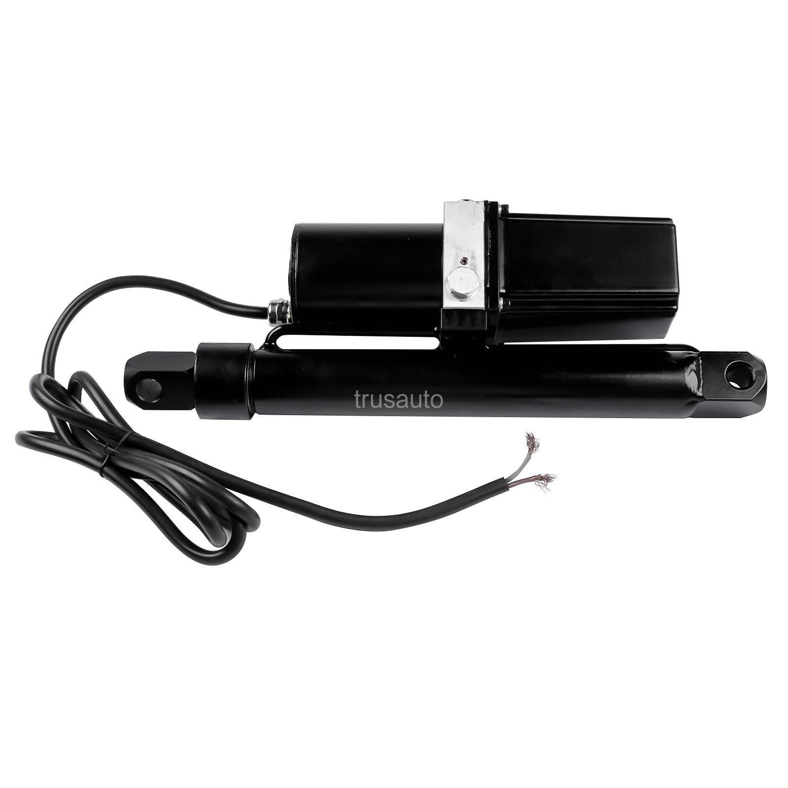 Hydraulic motor Voltage: 12V DCMax Push Load on Straight: 10500N/2300LBS/1050KGStroke: 10 inch / 250 mm； Retracted Length (mm): 15 inch / 390mm； Extended Length (mm): 25 inch / 640mm