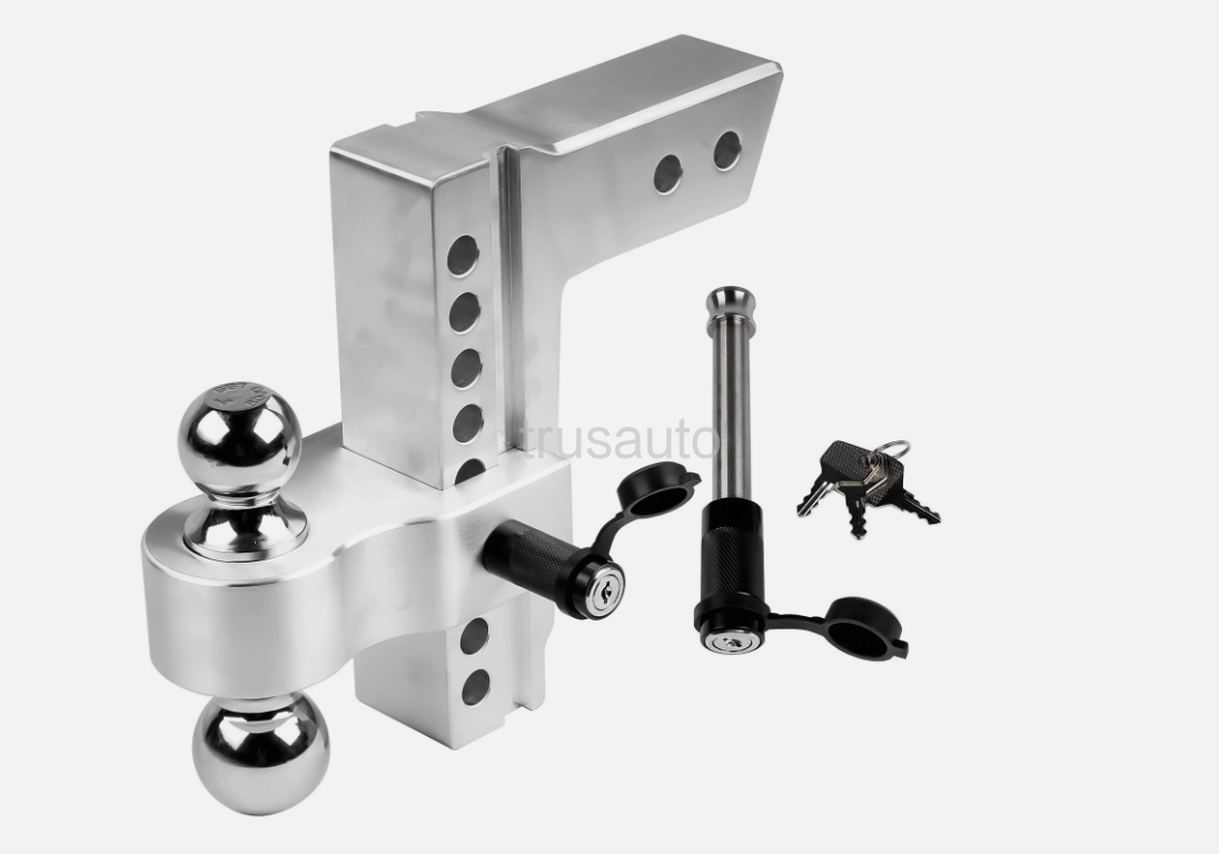 2.5-Inch Receiver, 8-Inch Drop/Rise, 2-Inch Ball, 2-5/16-Inch Ball, 18500LBS, 2 latches with Locks