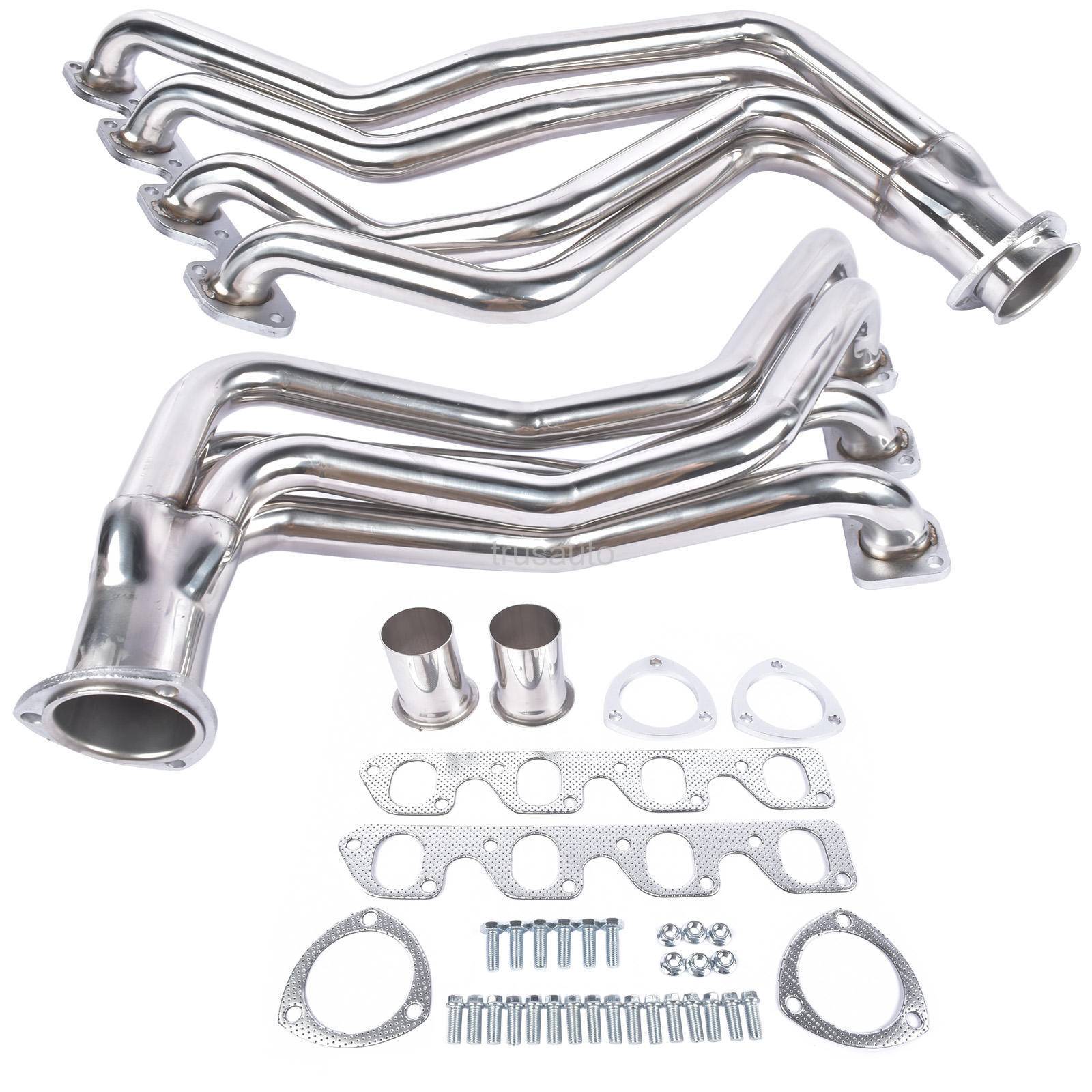 Stainless Steel Exhaust Manifold, Polished, exhaust, Weld, Manifold, Pipes, Long, F Series, SBF, Small Block