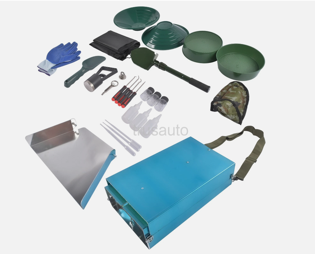 Complete Gold Panning & Prospecting Kit, Gold Panning Kit, 50" Aluminum Gold Mining Equipment