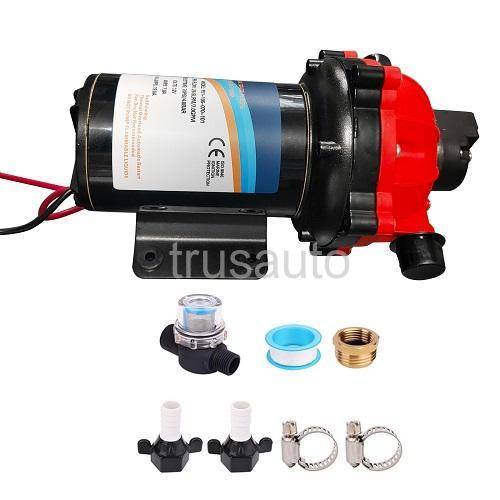 12V Water Pump 7.0 GPM 70 PSI, RV Fresh Water Pump, Five Chamber Self-Priming Diaphragm Water Pump