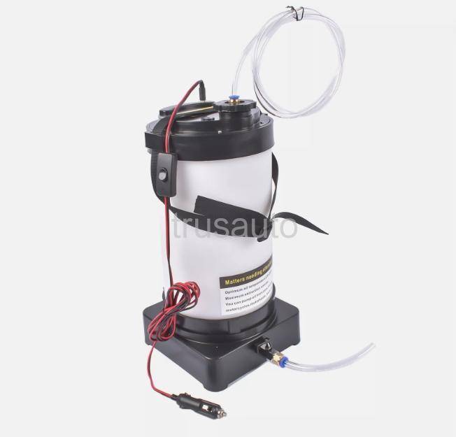 Extraction Pump, Oil Extractor, Fluid Evacuator, 6L Electric Fluid Evacuator Pump, w/ Cigarette Lighter & Crocodile Clip 2 Power Accessories, 3 Kinds of Oil Extraction Hose, 6 Liter Oil Barrel