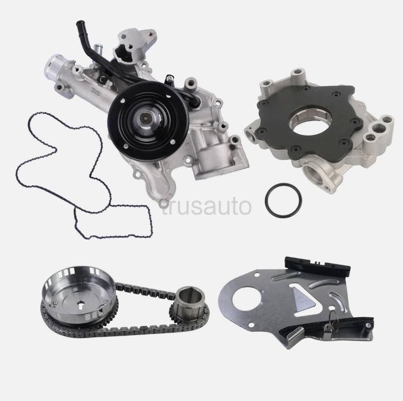 4792838AA, 4792838AB, 014792838AA, 5.7L 345Cu. In. V8 GAS OHV Naturally Aspirated, 6.1L 6059CC 370Cu. In. V8 GAS OHV Naturally Aspirated, 5.7L 6.1L V8, 1x Water Pump w/gasket, Engine Timing Chain Kit, Engine Oil Pump, Water Pump, 53021304AE, 53021307AA, 53021308AC, 53021582AD, 53021622AF