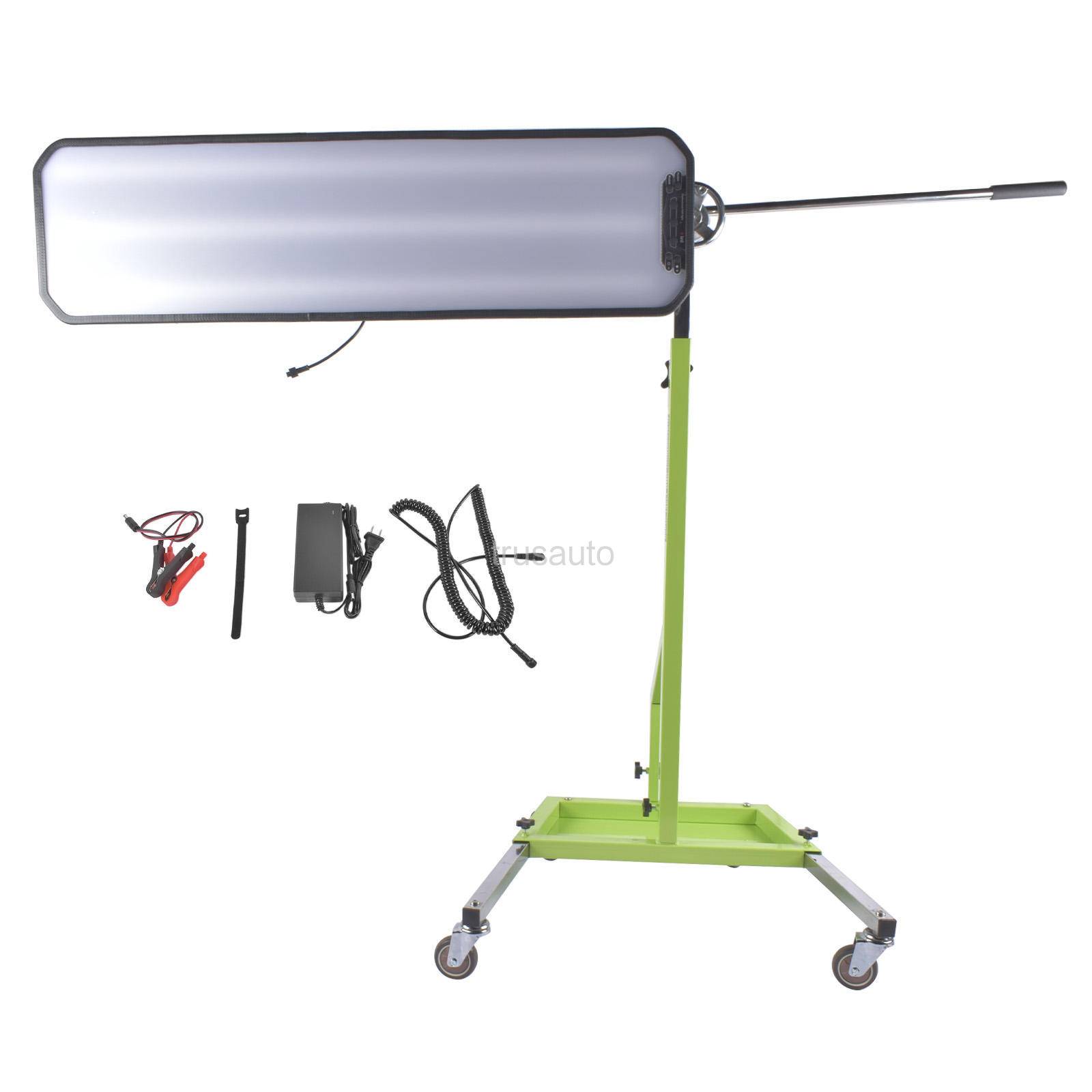 12v 95cm*26cm PDR Light, Heavy Duty PDR Light, PDR LED Lamp, Reflector Board Dent Repair Tools, LED Light Reflection Board with Adjustable Holder Hand Tool Set, Battery Not Included, 6 light strips, 3 warm light strips, 3 cool light strips