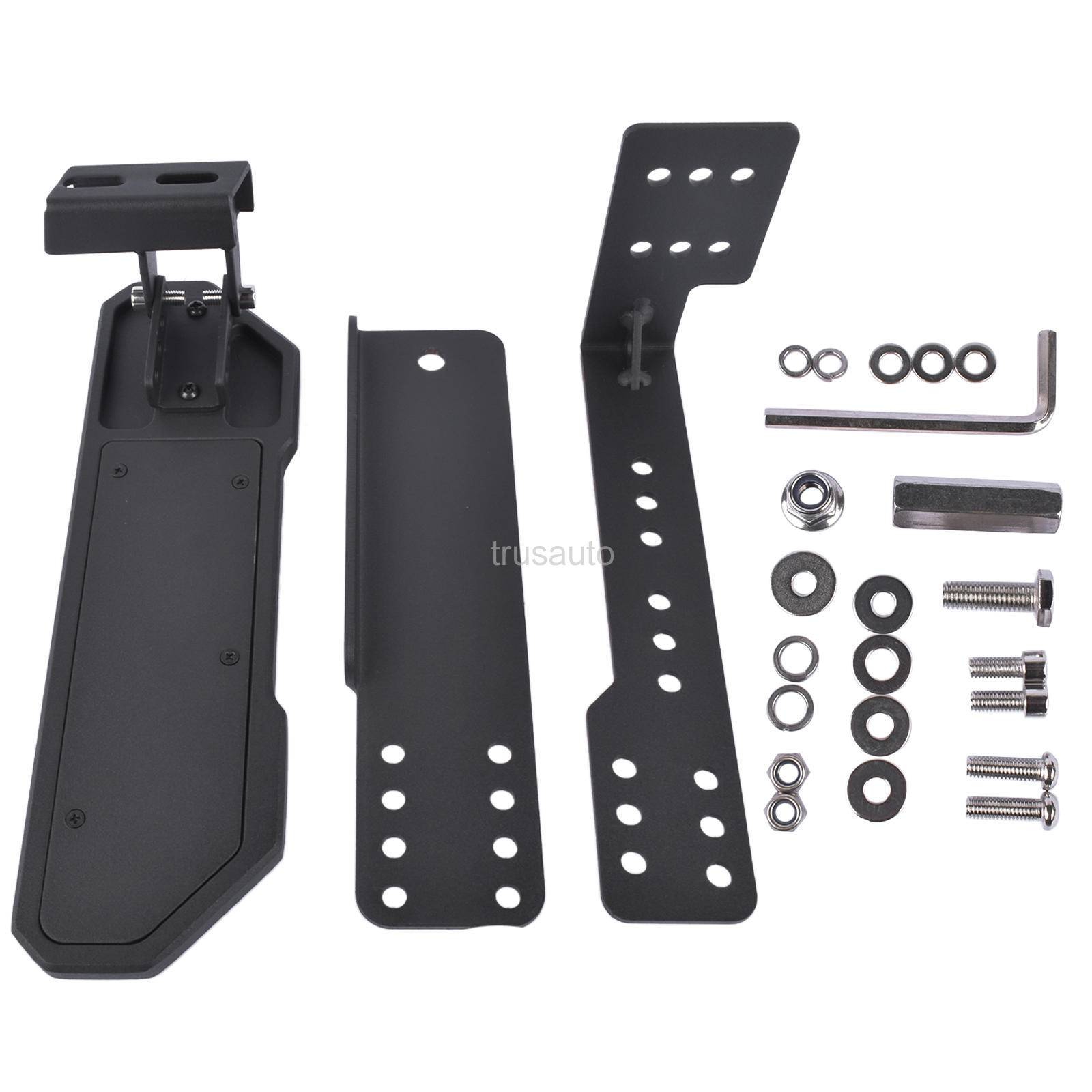 Pedal, Adjustable No Drilling Black, For 2007-2023 Jeep Wrangler Gladiator JK JL JLU JT, Left Side Foot
