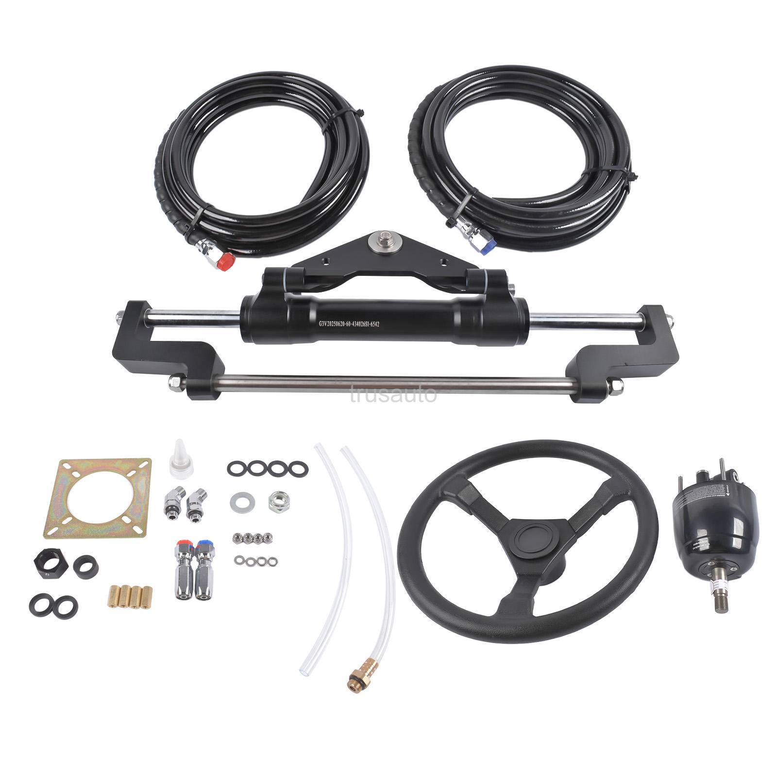 14 ft Hose, HO5114, Boat Steering Kit, Marine Hydraulic Steering System, Hydraulic Boat Steering Kit