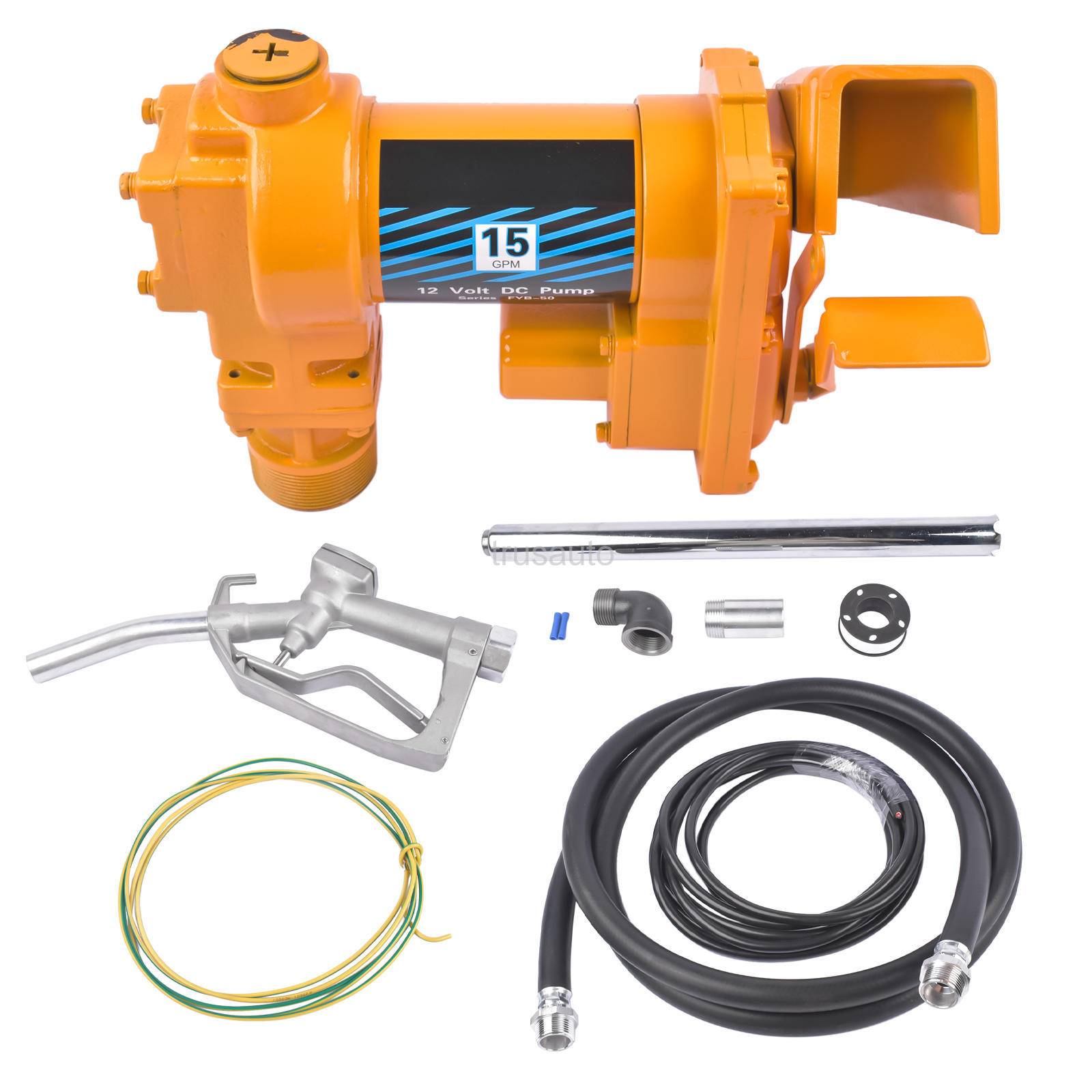 Fuel Transfer Pump12V 15 GPM Yellow
