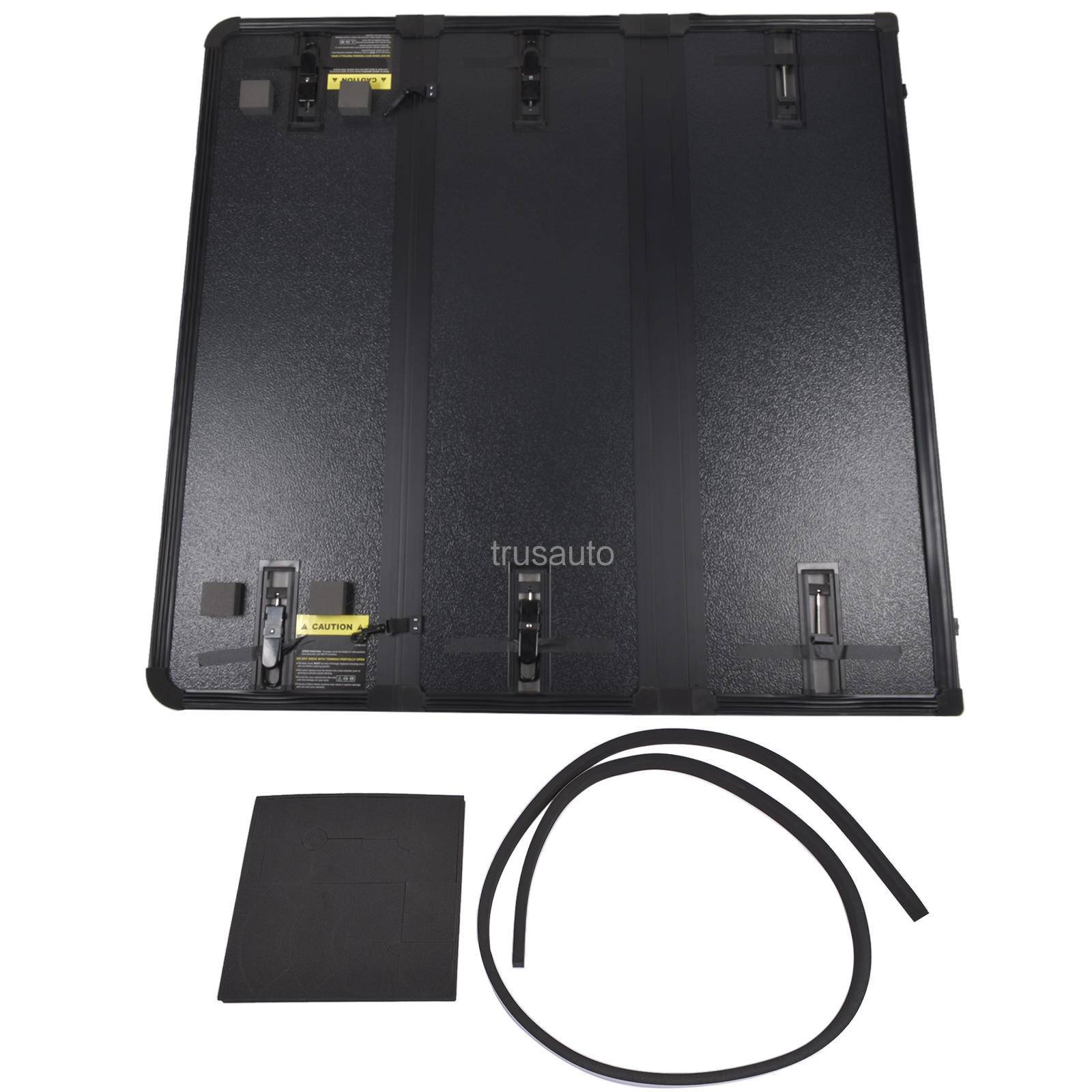 For 2022-2024 Ford Maverick, 4.6FT 3-Fold Hard, Tonneau Cover, No Drill Hard Tri-Fold Tonneau Cover