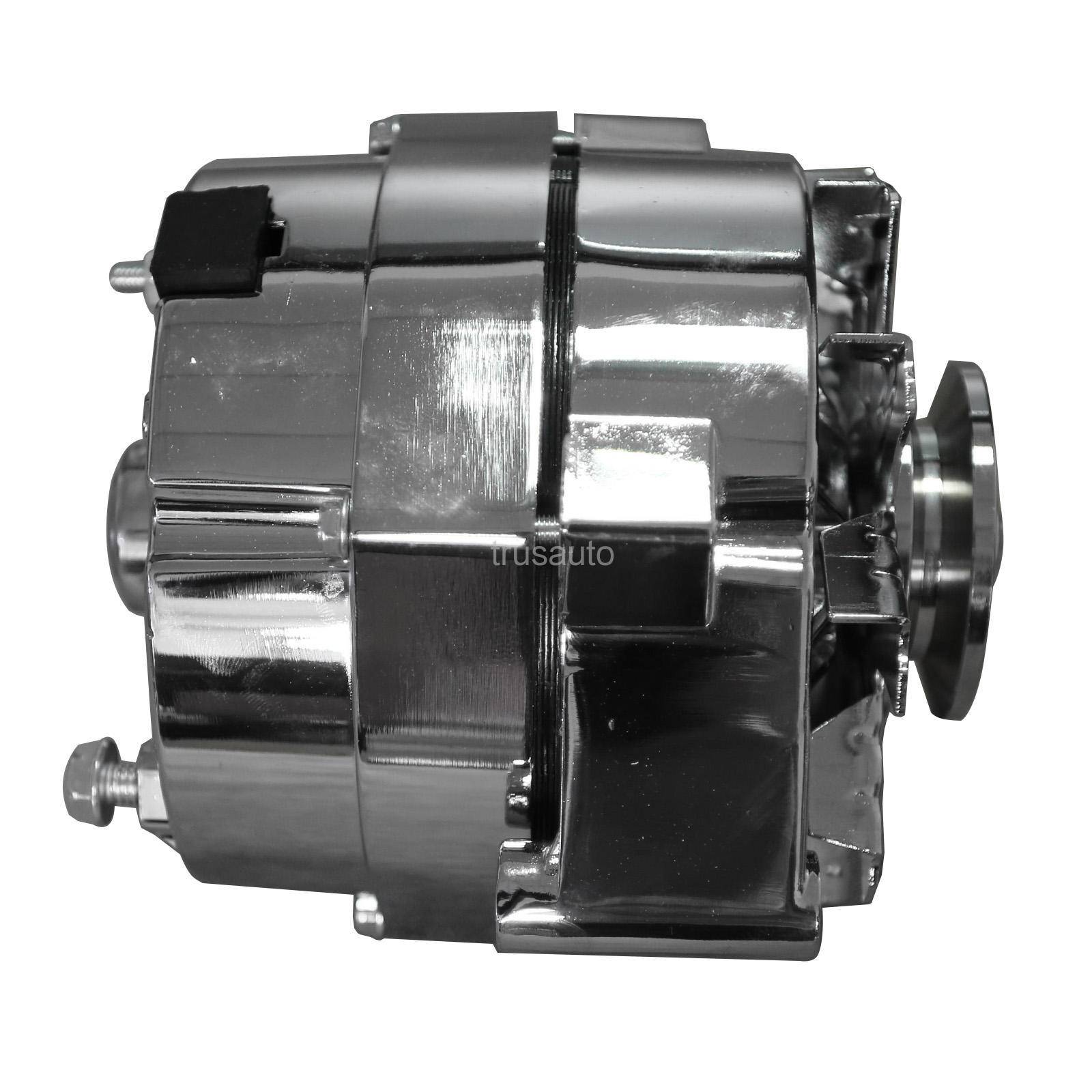 Alternator, 110 AMP, 12 V, Chrome, Ford 1G Style, One-Wire Hook Up, 1 Wire