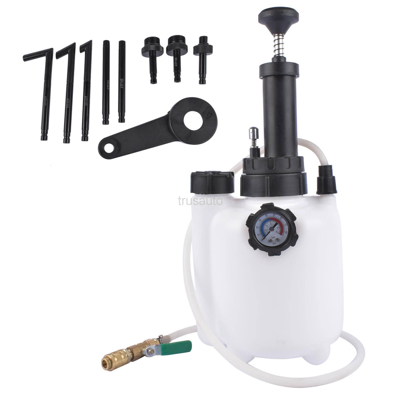 3L Oil Filling Filler System Fluid Transfer Pump Tool, Pressure: 0-85 PSI (0-6 bar), Brake Bleeder Capacity: 3L, Color: White