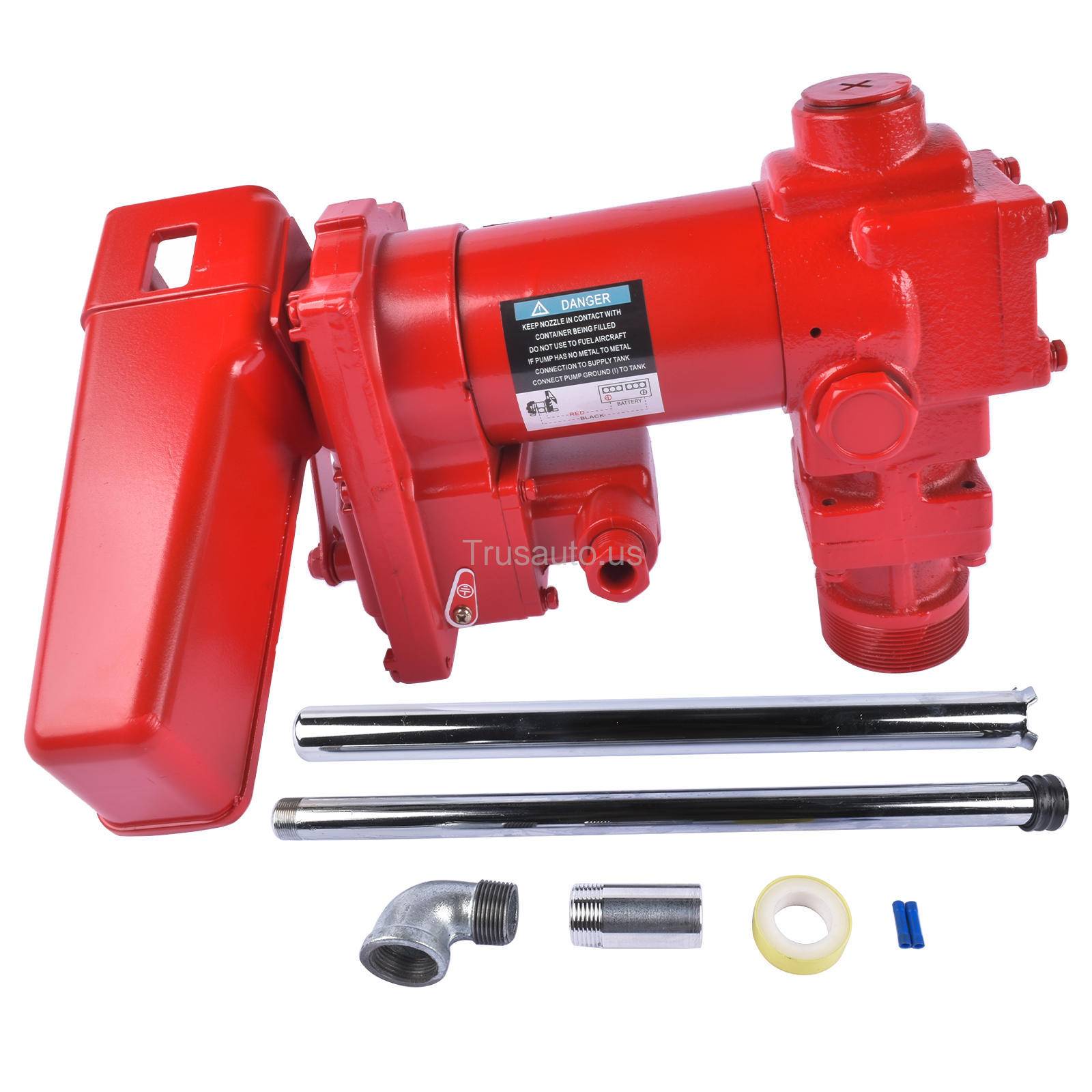 Fuel Transfer Pump 12V DC 20GPM, 12V DC 20GPM, Up to 20 GPM, 1/4 HP motor, UL/cUL listed motor, for Diesel, Gasoline, Kerosene, E15, and Biodiesel up to B20, Built-in strainer, 2 in. threaded base for tank mounting, Heavy duty cast iron construction, Cast bronze rotor with bronze rotary vanes, fuel transfer pump 12v, gasoline transfer pump, fuel transfer tank, 12 volt fuel pump, fuel transfer pump