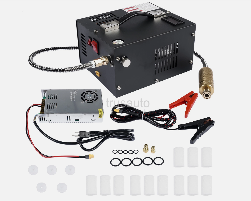 4500Psi 30Mpa Powered by Car 12V DC, Home 110V AC W/Converter, Air Compressor